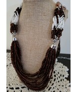 MULTIPLE Strands of Semi-Precious Beaded Necklace ~ 40&quot; Long ~ Multi Col... - €25,87 EUR
