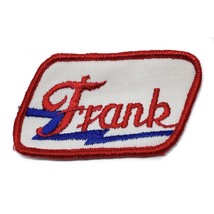 Vintage Name Frank Blue Red Patch Embroidered Sew-on Work Shirt Uniform ... - $3.47