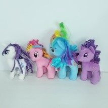 My Little Pony Plush Lot Of 4 Rarity Twilight Dash Pinkie Hasbro Needs Brushing - £23.72 GBP