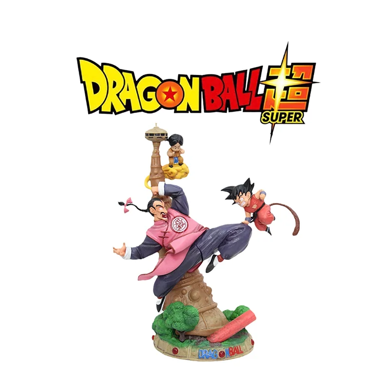 28cm Dragon Ball Z Anime Figure Tao Pai Pai Vs Son Goku Gk Statue Collection Pvc - £34.94 GBP+