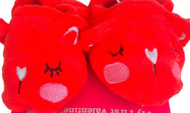 Way To Celebrate MTY Int. My First Valentine Booties Red Baby Slippers 5”x3” - £6.15 GBP