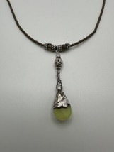 Vintage Southwestern Sterling Silver Y Gemstone Necklace 16” - $29.70