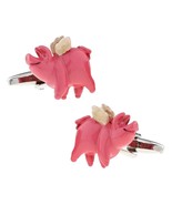 WHEN PIGS FLY CUFFLINKS Flying Pig Funny Animal Pink Enamel w GIFT BAG W... - €12,92 EUR