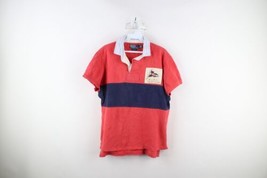 Vintage Ralph Lauren Mens Medium Faded Spell Out Yacht Club Rugby Polo Shirt - £47.73 GBP