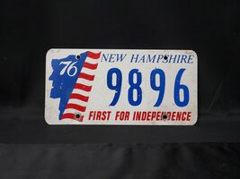 1976 New Hampshire Bicentennial Booster License Plate OLD MAN OF THE MOU... - €20,90 EUR