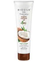 BioSilk Silk Therapy Coconut Curl Cream, 5 ounces