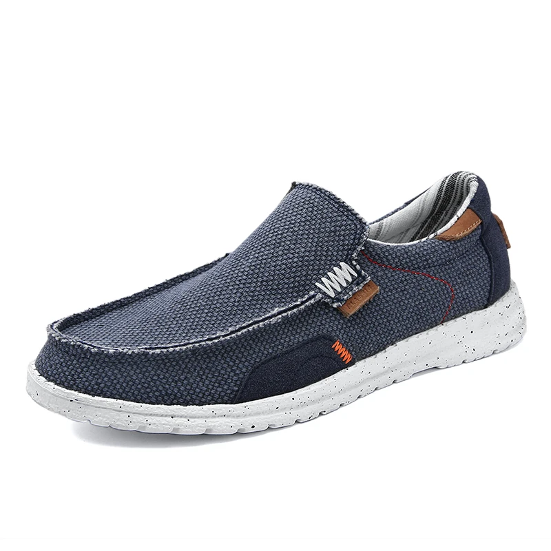 Summer Breathable Canvas Shoes Men Loafers Slip On Light Sneakers Comfty... - $32.51