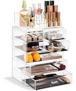 Sorbus Acrylic Cosmetics Makeup and Jewelry Storage Case Display Set - £51.71 GBP