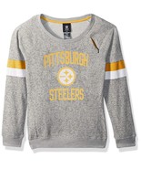 NFL Girls 7-16 My City Boatneck Sweatshirt Grey L 14 Pittsburg Steelers ... - £19.43 GBP