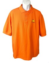 Divots Men&#39;s Short Sleeve Button Down &quot;Shaligusta&quot; Polo Golf Shirt Orang... - $182.84 MXN