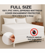 Full Size Heavy Weight Vinyl Mattress Cover Zippered, Waterproof, 12&quot; Deep - $25.45 CAD