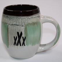 My Cafe Coffee Mug  xXx Green Brown Beige Tea Cup Very Good Condition Ni... - £8.56 GBP