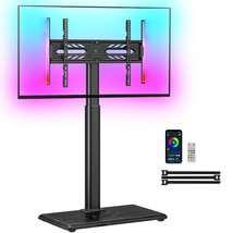 Tv Stand With Led Lights, Floor Tv Stand For 32-70 Inch Tvs, Height Adju... - £87.86 GBP