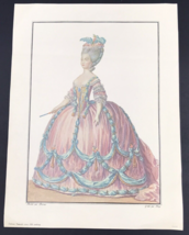 Patricia Nimocks Decoupage Print 18th Century Dress Claude Louis Desrais 9&quot;x12&quot; - £7.46 GBP
