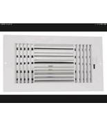 Sidewall/Ceiling Register, 6” X 12”, White 3 Way Steel  w/Adjusting Air ... - $259.81 MXN