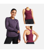 BUNDLE Peloton Purple Cranberry Standard Long Sleeve Shirt and Tank Top,... - $37.60