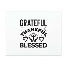  Psalm 107:1 Grateful, Thankful, Blessed Bible Verse Canvas Chri - £56.81 GBP+