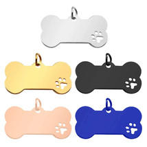 100PCS Stainless Steel Blank Dog Tag Anti-lost Engraved Pet Animal Colla... - £140.75 GBP+