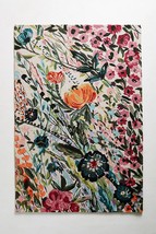 Area Rugs 5&#39; x 8&#39; Wild Bloom Floral Hand Tufted Anthropologie Woolen Carpet - £384.91 GBP