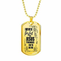 Express Your Love Gifts Jesus Think I&#39;m to Die forStainless Steel or 18k Gold Do - £43.47 GBP