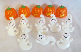 Halloween Casper Friendly Ghost &amp; Jack O Lantern Cupcake Rings - 13 Rings - £8.01 GBP