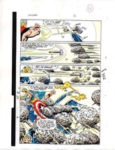 1989 Avengers Marvel color guide art page 16:Captain America/Fantastic Four/Thor - $46.29