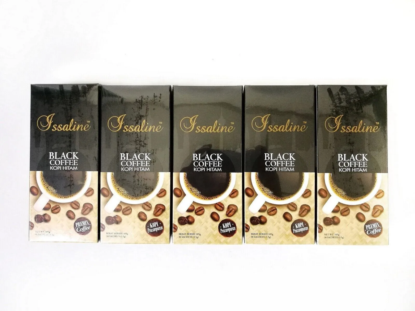 20 Boxes Issaline Gourmet Black Coffee Cafe Ganoderma LucIdum Reishi Lin... - £493.66 GBP