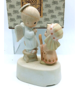 1979 Precious Moments Jesus is Born Boy & Girl Angel Musical Working - $34.95