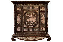 Rosewood Altar Cabinet with Snail Mosaic (Twenty-Four Filial Piety) - Super VIP - £4,151.46 GBP