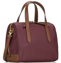 Fossil Sydney Satchel Crossbody SHB2390607 Cabernet Saffiano PVC NWT $138 Ret FS - £71.20 GBP