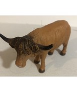 Longhorn Steer Toy Terra By Battat Brown T7 - £7.85 GBP