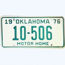 1976 United States Oklahoma Base Motor Home License Plate 10-506 - £14.70 GBP