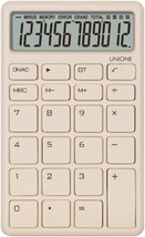 Unione Pocket &amp; Desktop Beige Calculator With A Bright Lcd, Dual, High S... - $38.95