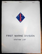 1946 WWII QUADALCANAL 1st MARINE DIV STATION LIST restricted FLEET WARTI... - $89.05