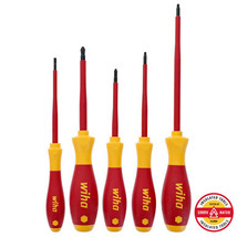 Wiha SoftFinish Slotted/Phillips/Square Insulated Screwdriver Set (5 Piece Set) - £136.00 GBP
