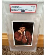 1987 Panini Smash Hits #176 GEORGE MICHAEL PSA 5 Rookie RC Wham HOF - £37.14 GBP