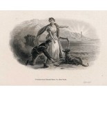 Soldier and goddess, Vignette Die Proof on india, CBNCo. 1860s F.O.C. Da... - $149.06 CAD
