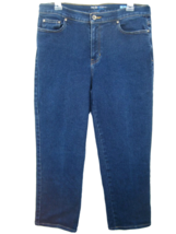Style &amp; Co Petite Women&#39;s size 14P Stretch Denim Straight Leg Blue Jeans... - £17.74 GBP