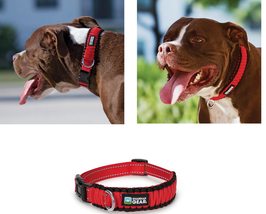 Red Reflective Paracord Rope Weave Fashionable Durable Secure Buckle Dog Collar  - £15.10 GBP+