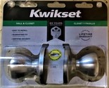 KWIKSET SECURITY CLASSIC DOOR KNOBS, BED &amp; BATH, POLISHED BRASS,LOCKING,... - £15.18 GBP
