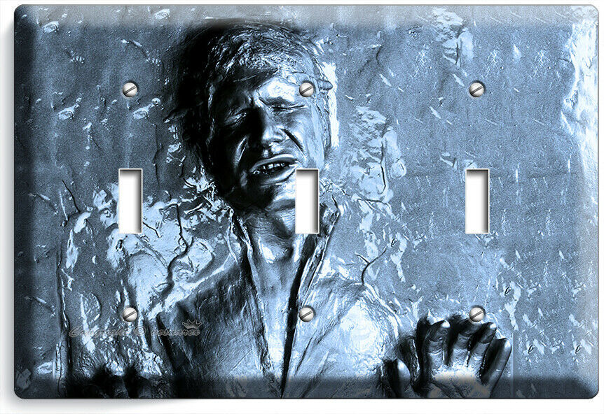 HAN SOLO FROZEN IN CARBONITE STAR WARS 3 GANG LIGHT SWITCH WALL PLATE ROOM DECOR