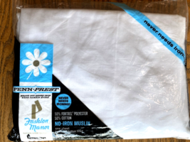 Vintage Penn-Prest No-Iron Muslin double bed bottom fitted Sheet 54x75 W... - $242.13 MXN