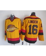 Canucks #16 Trevor Linden Jersey Old Style Uniform Yellow - $49.00