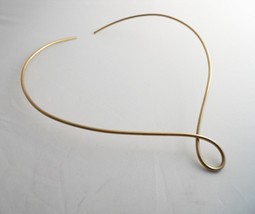 14K Yellow Gold Over 925 Silver V Collar Dainty Choker Necklace for Women - 16&quot; - £74.83 GBP
