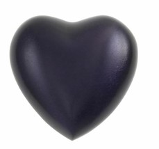 Purple Alloy &amp; Brass Heart Keepsake Funeral Cremation Urn for Ashes,3 Cubic Inch - £83.26 GBP