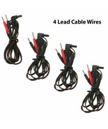 4 Pcs Reusable Black Electrode Lead Wires for Intensity 10 Tens 2500 300... - $11.88 CAD