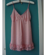 NWT Victoria&#39;s Secret 100% Silk Lacy Pink Babydoll Size Medium   - £11.15 GBP