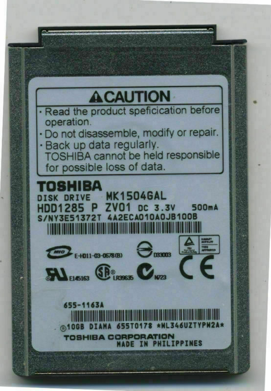 LOT OF 5 Toshiba 10GB 4200 RPM,1.8" HDD MK1504GAL for iPod classic 2nd Gen - $49.40