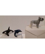 HAGEN RENAKER Miniature Figurine Lot Schnauzer Dog Killer Whale &amp; Dolphin - $838.72 MXN
