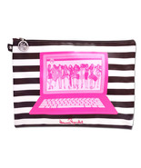 Henri Bendel Striped Women Girls Black White Pink Strapless Laptop Bag 1... - £36.33 GBP